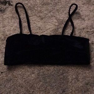 Blue velvet bralette